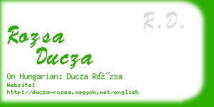 rozsa ducza business card
